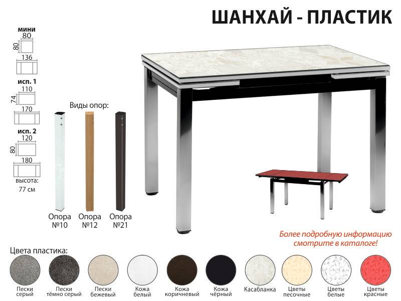 стол обеденный шанхай пластик в Благовещенске