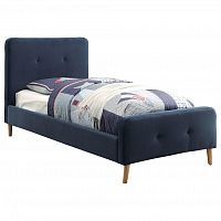 кровать button tufted flannelette navy 140х200 в Благовещенске