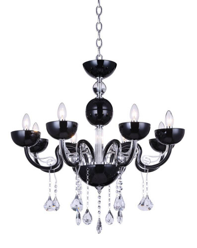 подвесная люстра crystal lux luccila sp8 черная в Благовещенске