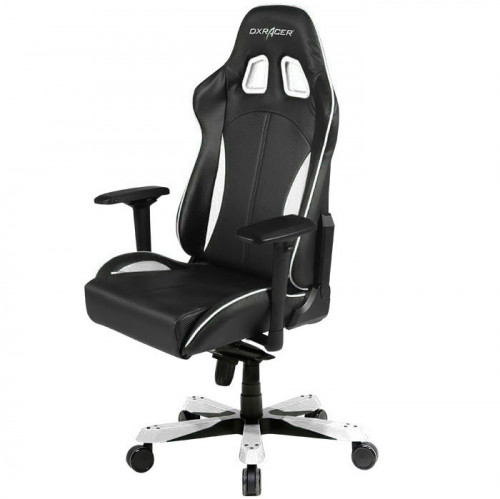 кресло геймерское dxracer king ks57 черно-белое в Благовещенске