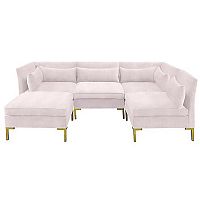 диван zara sectional угловой розовый в Благовещенске