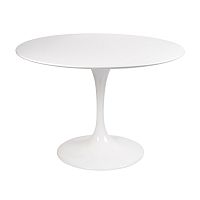 стол eero saarinen style tulip table mdf d100 глянцевый белый в Благовещенске