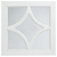 зеркало белое квадратное с декором ромб rombo в Благовещенске