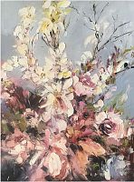 КАРТИНА МАСЛОМ Красивые цветы 90*120 см.