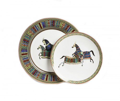 комплект тарелок antique (темная) в Благовещенске
