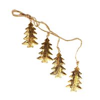гирлянда новогодняя подвесная елки золотые golden trees, 65 см в Благовещенске