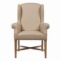 кресло мягкое с ушами french wing chair бежевое в Благовещенске