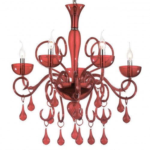 подвесная люстра ideal lux lilly sp5 rosso в Благовещенске