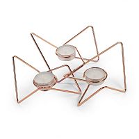набор подсвечников медных металлических для чайных свечей tri-angular loop, 7 см, 3 штуки в Благовещенске