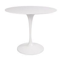 стол eero saarinen style tulip table mdf белый d90 глянцевый в Благовещенске