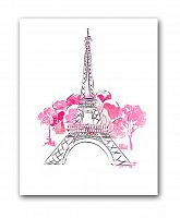 постер paris а3 (розовый) в Благовещенске