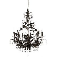 люстра 19th c. rococo iron & smoke crystal round чёрная в Благовещенске