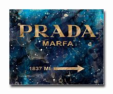 постер prada mafia на синем в золотом a4 в Благовещенске