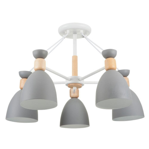 потолочная люстра freya delia fr5033cl-05w серая в Благовещенске