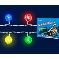светодиодная гирлянда «шарики» 280см rgb (07921) uniel uld-s0280-020/dta rgb ip20 balls в Благовещенске
