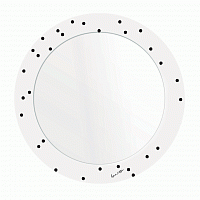 зеркало с рисунком белое круглое черные точки pois в Благовещенске