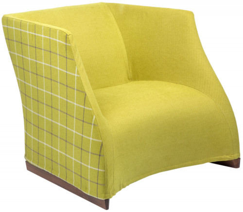 кресло vivienne armchair yellow checkerboard в Благовещенске