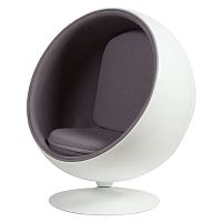 кресло eero ball chair серое в Благовещенске