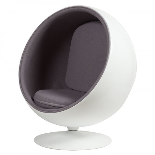 кресло eero ball chair серое в Благовещенске