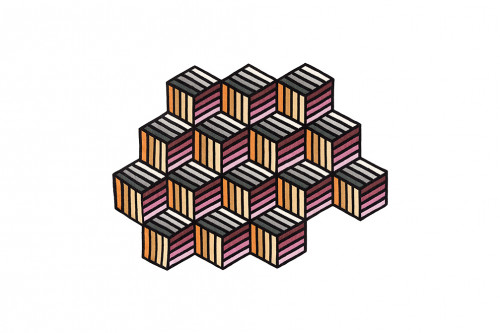ковер parquet hexagon orange 305x188 от gan в Благовещенске
