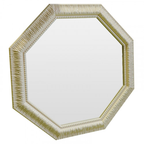 зеркало восьмиугольное бежевое с резьбой cozy beige в Благовещенске