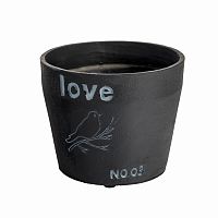 цветочный горшок love чёрный в Благовещенске