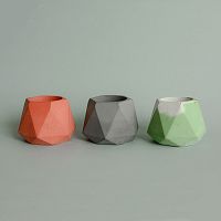 подсвечник из бетона серый eco линту, 6 см в Благовещенске