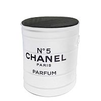 декоративная бочка- пуф chanel №5 white m в Благовещенске