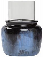 подсвечник синий со стеклом colors blue big, 32 см в Благовещенске