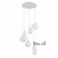 подвесная люстра ideal lux soft sp6 bianco в Благовещенске