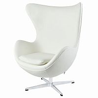 кресло egg chair by arne jacobsen белое в Благовещенске