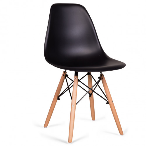 стул деревянный pc-015 черный (eames style) в Благовещенске