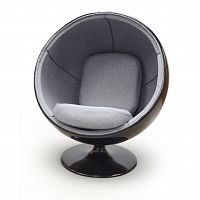 кресло ball chair черно-серое в Благовещенске