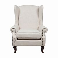 кресло collins wingback chair кремовая ткань в Благовещенске