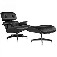 кресло eames style lounge chair черное в Благовещенске