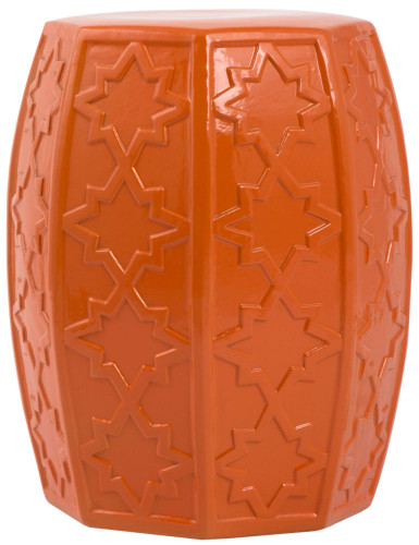 керамический столик-табурет garden stool оранжевый в Благовещенске