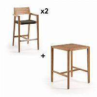 комплект мебели: стол и 2 стула pack 612 cybille от la forma (ex julia grup) в Благовещенске