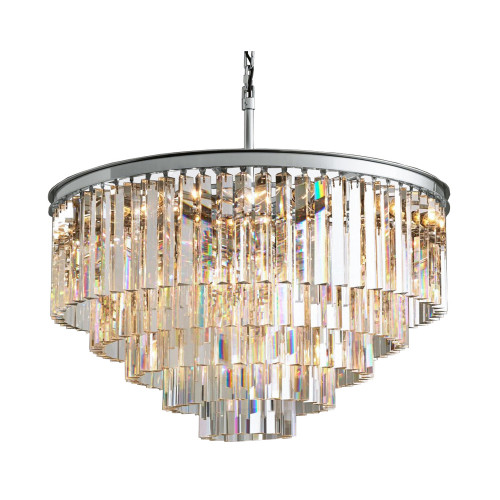 люстра odeon 5 rings chrome серая, прозрачное стекло в Благовещенске