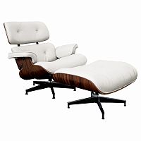 кресло lounge chair & ottoman белое в Благовещенске