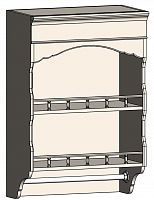 шкаф с полками и фигурным основанием навесной марсель молочно-белый в Благовещенске