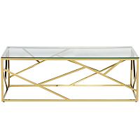 стол журнальный h-bridge gold 120*60*40см золотой в Благовещенске