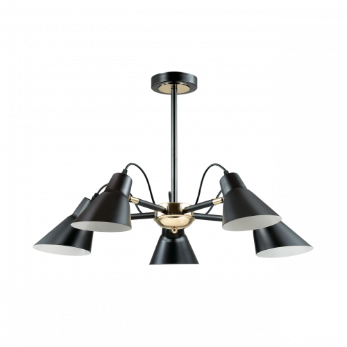 потолочная люстра lumion naomi 3709/5c черная в Благовещенске