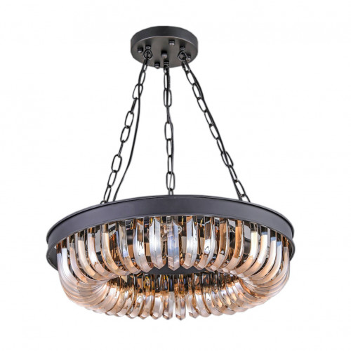 люстра terra black amber d50 черная, стекло янтарного цвета в Благовещенске