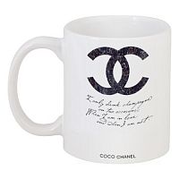кружка с рисунком drink champagne. coco chanel в Благовещенске