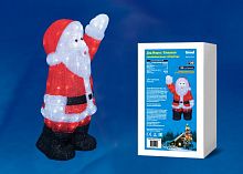 фигурка светодиодная «дед мороз» 38х24x60см (ul-00002332) uld-m3860-120/sta white ip20 xmasman в Благовещенске