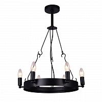 дизайнерская подвесная люстра arte lamp bastiglia a8811sp-6bk черная в Благовещенске