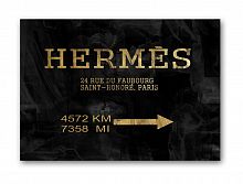 постер hermes без рамки, черный, а4 в Благовещенске