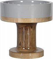 ваза настольная rustic chic bowl grey wood в Благовещенске