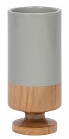 ваза настольная rustic chic tube grey wood в Благовещенске
