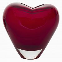 ваза стеклянная (красная) one heart 17*13.5*18 в Благовещенске